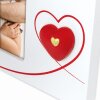 ZEP Roberta wit houten fotolijst 10x15 cm hoog formaat met harten en opstelvoet