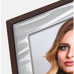 ZEP Portraitlijst Grosseto 13x18 cm zilver – versierde fotolijst met houten rug