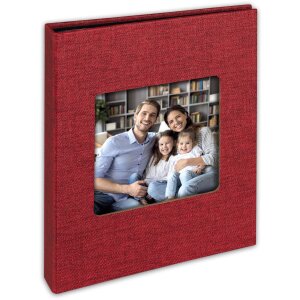 ZEP Nevada Premium Fotoalbum 36 foto’s 13x19 cm met linnenband in rood, blauw, zwart, grijs, beige of lichtblauw