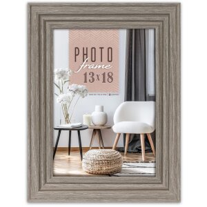 ZEP Holzrahmen Munich – Houten fotolijst grijs bruin natuur 10x15 tot 20x30 cm met opstelhouder