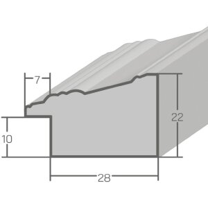 MendeFrames Barokke Fotolijst 59,4x84,1 cm zilver-goudschitterend met museumsglas