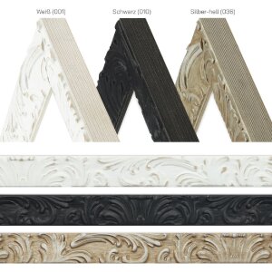 MendeFrames wandspiegel H650 Barok zwart 50x100 cm