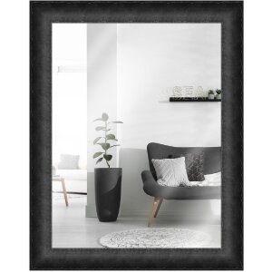 MendeFrames Wandspiegel H620 Antiek 70x90 cm zwart