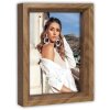 ZEP Premium Houten Fotolijst Bergen Bruin met Opstelvoet en Klarglas – 4 Maten