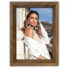 ZEP Premium Houten Fotolijst Bergen Bruin met Opstelvoet en Klarglas – 4 Maten