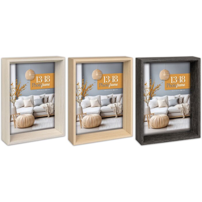 ZEP Portraitrahmen Berlin – Houten fotolijst in natuurlijk, wit en zwart, 4 formaten