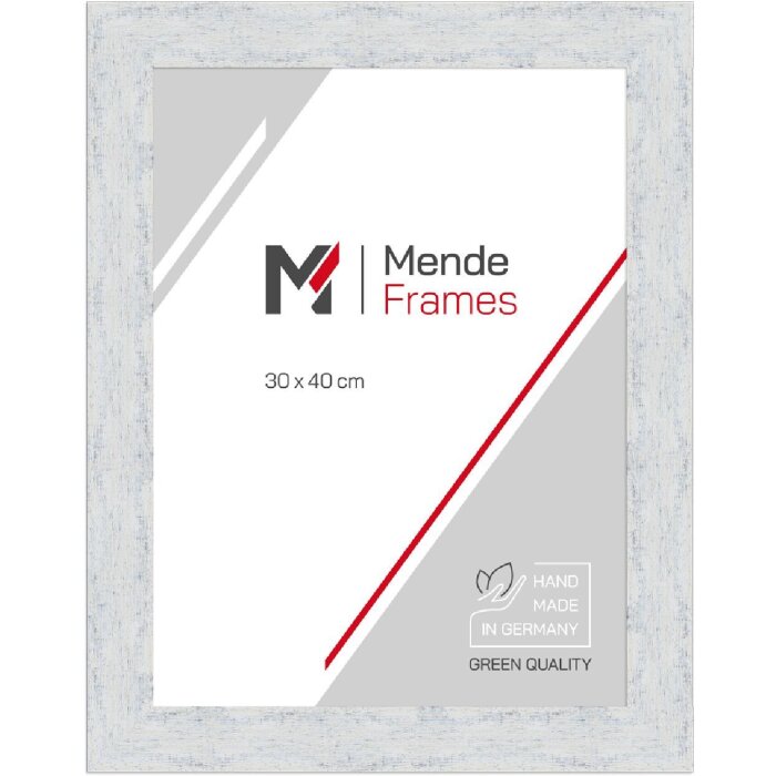 MendeFrames vintage houten foto-lijst wit 25x38 cm klarglas