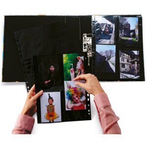 Fotophan-Sight Sleeves 9x13cm hoog zwart 10 sleeves
