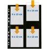 Fotophan-Sight Sleeves 9x13cm hoog zwart 10 sleeves