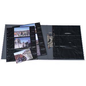 Fotofan-zichtbare hoezen 9x13cm landscape zwart 10 hoezen