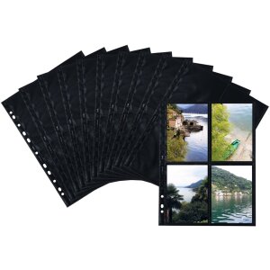 Fotophan-Sight Sleeves 10x15cm portret zwart 10 sleeves