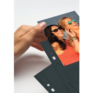 Fotophan-Sight Sleeves 10x15cm portret zwart 10 sleeves