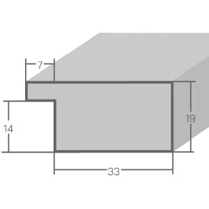MendeFrames fotolijst H610 vintage grijs 20x60 cm klarglas
