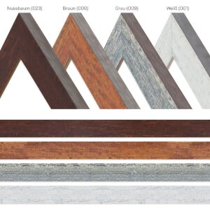 MendeFrames H610 Vintage-Look nussbaum 40x50 cm kunstglas wandlijst