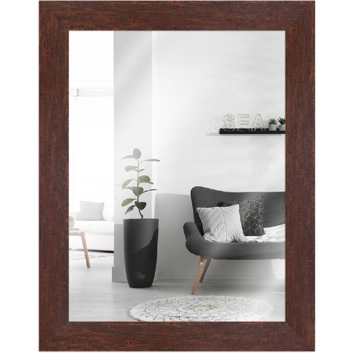 MendeFrames Wandspiegel H610 Vintage-Look nussbaum 30x90 cm