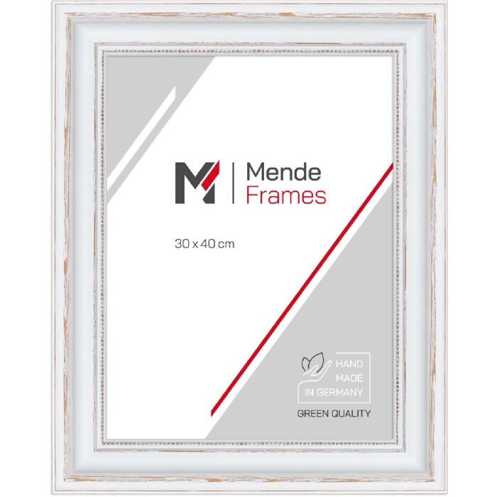 MendeFrames fotolijst H550 Antiek wit 20x40 cm met museumglas