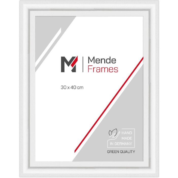 MendeFrames H540 Modern Wit Geverfd Houten Fotolijst 30x60 cm Kunstglas