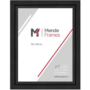 MendeFrames H540 moderne fotolijst zwart gemasert 50x65 cm met museumsglas