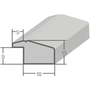 MendeFrames H490 Modern wit houten foto-lijst 10x20 cm met antireflexglas