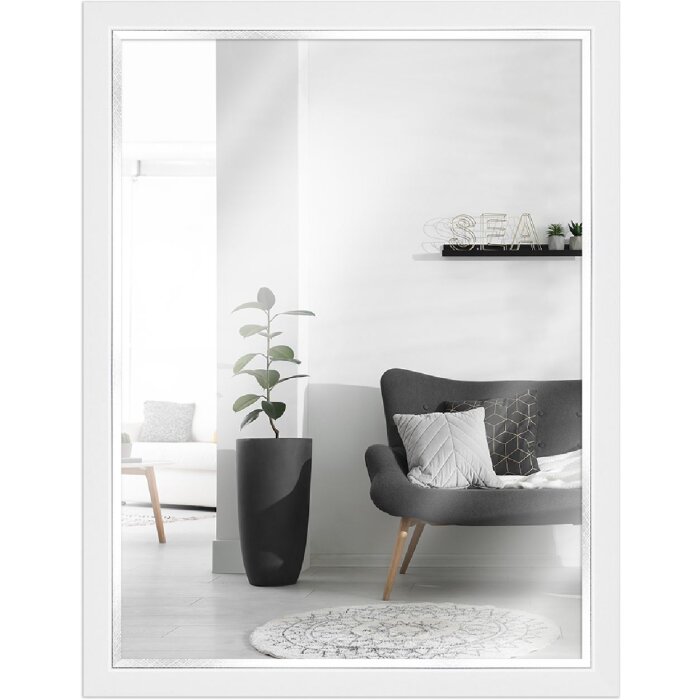 MendeFrames Wandspiegel H490 Modern wit 30x90 cm