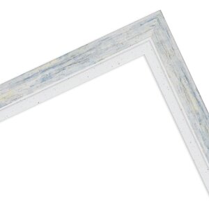 MendeFrames modern blauwe houten fotolijst 25x38 cm met klarglas