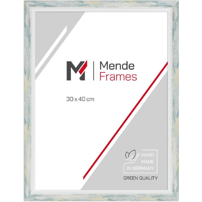 MendeFrames H490 Moderne türkis houten fotolijst 30x40 cm met antireflexglas