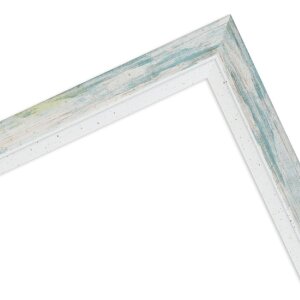 MendeFrames H490 Modern turkis 13x13 cm houten fotolijst met museumglas