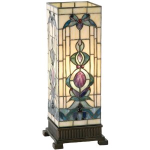 kleurrijke Tiffany Glazen Tafellamp 18x45 cm