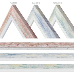 MendeFrames H490 Moderne fotolijst – pastelblauw, taupe, zwart, wit, eik, esdoorn – met passepartout-effect en glasopties