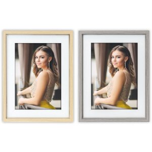 ZEP ASOS houten lijst met passepartout-effect in grijs...