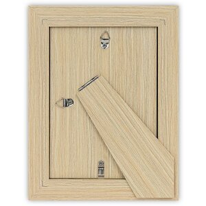 ZEP ASOS houten lijst met passepartout-effect in grijs & natuur, 10x15-15x20 cm