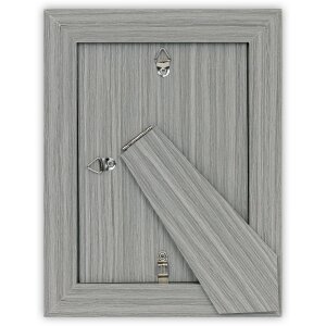 ZEP ASOS houten lijst met passepartout-effect in grijs & natuur, 10x15-15x20 cm