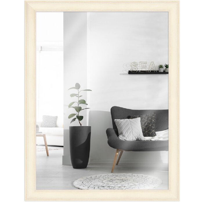 MendeFrames Wandspiegel Landhuisstijl Wit 30x90 cm