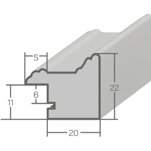MendeFrames Wandspiegel Landhuiskleurig Blauw 50x75 cm