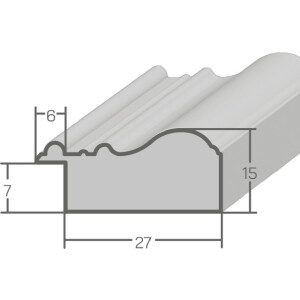 MendeFrames fotolijst H450 antiek zilver 42x59,4 cm kunstglas