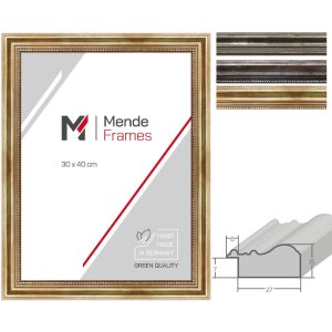 MendeFrames H450 Antiek massief houten fotolijst in goud,...