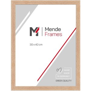 MendeFrames H430 Klassiek – Massief houten fotolijst in eikenhout, goud, zilver, wit, zwart, natuurlijk, esdoorn of kersenhout, 7x10–50x75 cm