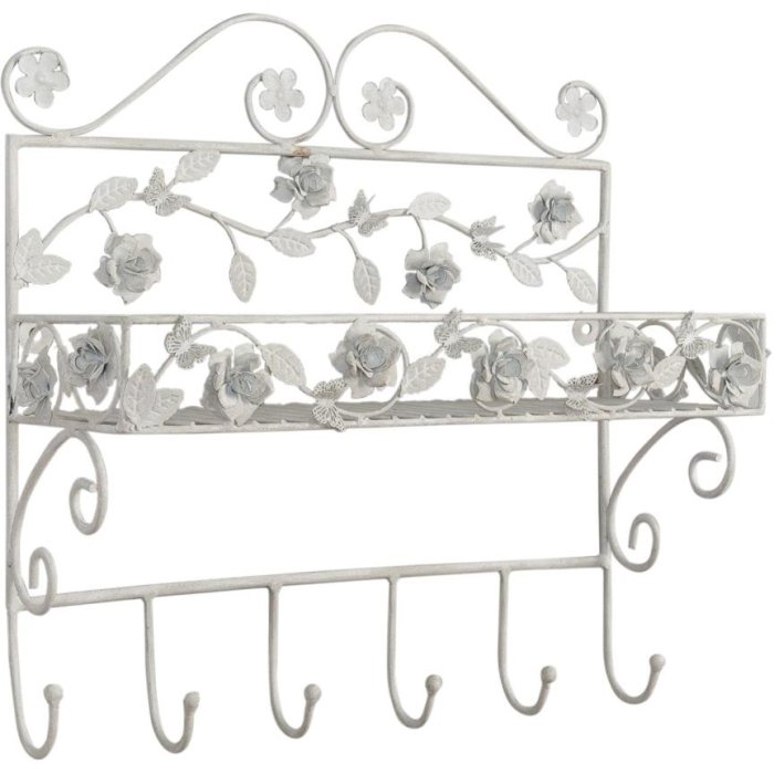 Wandplank Kapstok Rozen 46x44x17 cm