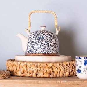 Theepot ø 14x14 cm Keramiek blauw