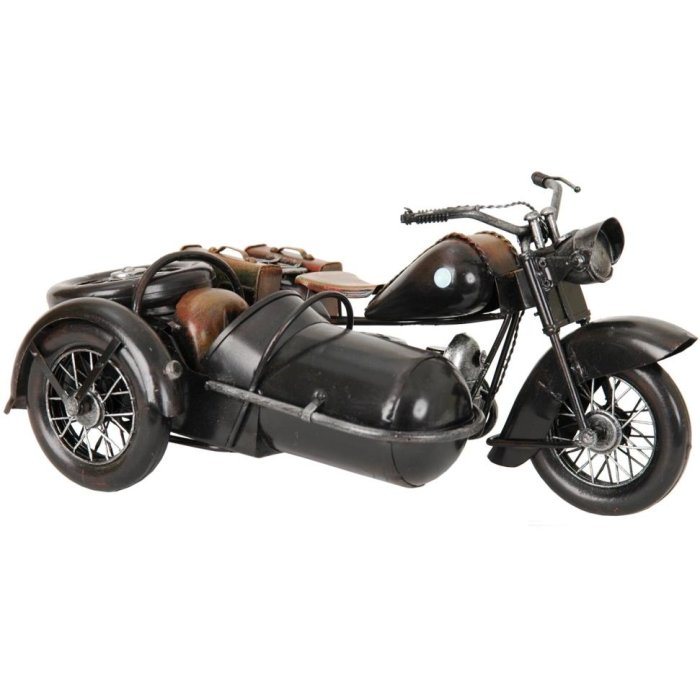 Model van een zwarte bmw r71 39x24x17 cm