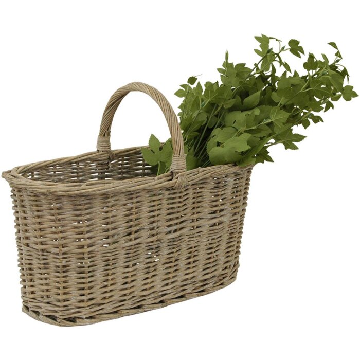 mooie mand met handvat 45x17 cm bruin