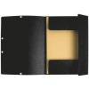 Ordner a4+ mE Manila 400g zwart met 3 flappen