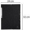 Ordner a4+ mE Manila 400g zwart met 3 flappen
