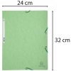 Map met 3 kleppen en elastiek Manilla karton 400g-m2 - A4 Lime groen