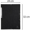 Exacompta map elastisch 3 kleppen Manilla karton 355g DIN A4 zwart