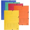 Ordner met elastiek, 3 kleppen en organisatiedruk gemaakt van 355g Manilla karton, voor din a4 formaat Assortiment kleuren