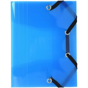Map met 3 kleppen en elastiek in pp Crystal Color,...