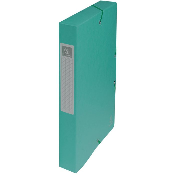 Archiefdoos Exabox rug 40mm met etiket Manilla karton Nature Future, din a4 Groen