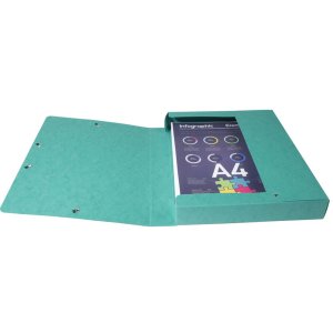 Archiefdoos Exabox rug 40mm met etiket Manilla karton Nature Future, din a4 Groen