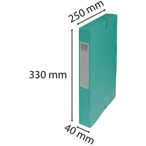 Archiefdoos Exabox rug 40mm met etiket Manilla karton Nature Future, din a4 Groen